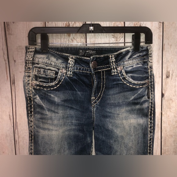 Silver Jeans Co. Sumo Mid Capri Denim Jeans Women’s Size W27 L22 1/2. - Picture 3 of 7